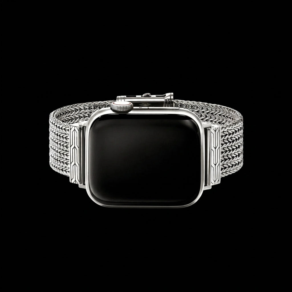 18mm Chain Smartwatch Strap with | 925 Sterling Silver Bracelet | Men's Jewelry with Hallmark