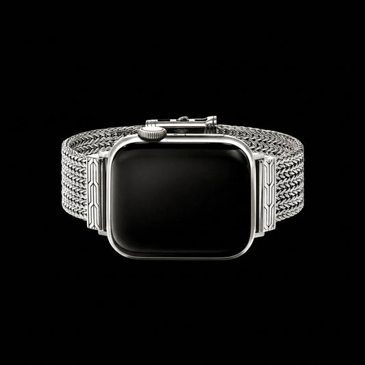 18mm Chain Smartwatch Strap | 925 Sterling Silver Bracelet | Men's Jewelry with Hallmark