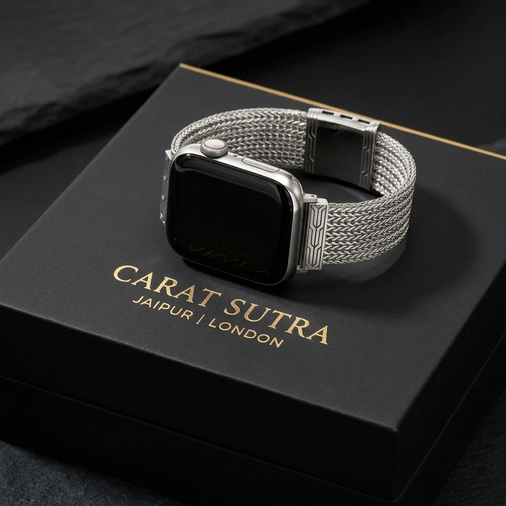 18mm Chain Smartwatch Strap with | 925 Sterling Silver Bracelet | Men's Jewelry with Hallmark