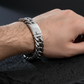 16mm wide, Solid Unique Retro 3 link Cuban High Polished Bracelet for Men | 925 Pure Silver Bracelet | With Certificate of Authenticity and 925 Hallmark - caratsutra