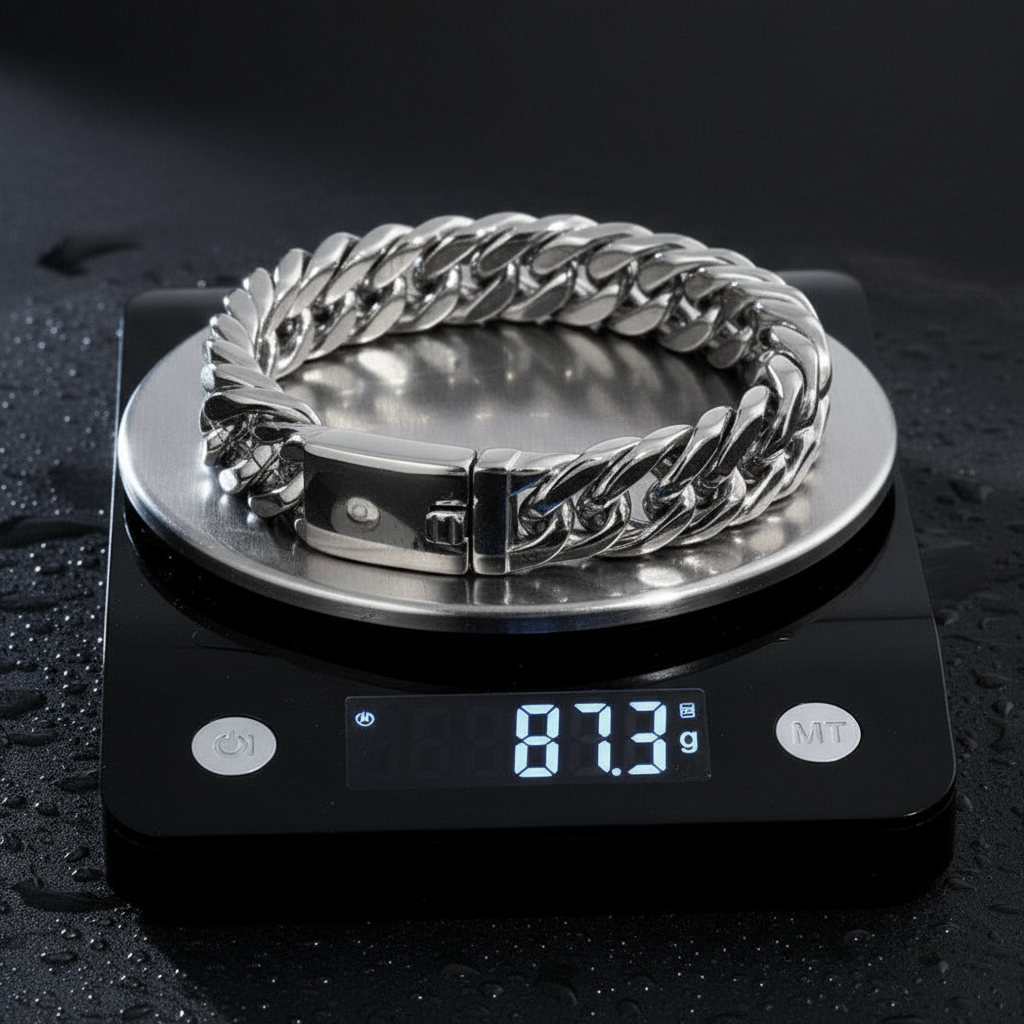 16mm wide, Solid Unique Retro 3 link Cuban High Polished Bracelet for Men | 925 Pure Silver Bracelet | With Certificate of Authenticity and 925 Hallmark - caratsutra