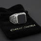 RARE PRINCE by CARAT SUTRA | Unique Turkish Style Ring with Natural Black Onyx | 925 Sterling Silver Oxidized Ring | Men's Jewelry | With Certificate of Authenticity and 925 Hallmark