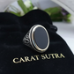RARE PRINCE by CARAT SUTRA | Unique Turkish Style Ring with Natural Black Onyx  | 925 Sterling Silver Oxidized Ring | Men's Jewelry | With Certificate of Authenticity and 925 Hallmark