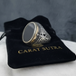 RARE PRINCE by CARAT SUTRA | Unique Turkish Style Ring with Natural Black Onyx | 925 Sterling Silver Oxidized Ring | Men's Jewelry | With Certificate of Authenticity and 925 Hallmark