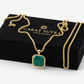 RARE PRINCE by CARAT SUTRA | Unique Designed 22kt Gold Micron Plated Silver Pendant in Natural Malachite for Men, 925 Sterling Silver Pendant | Men's Jewelry | With Certificate of Authenticity and 925 Hallmark - caratsutra