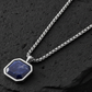 RARE PRINCE by CARAT SUTRA | Unique Designed Silver Pendant in Natural Sodalite for Men, 925 Sterling Silver Pendant | Men's Jewelry | With Certificate of Authenticity and 925 Hallmark - caratsutra