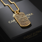 RARE PRINCE by CARAT SUTRA | Unique Samurai Engraved Tag Pendant for Men | 22kt Gold Micron Plated 925 Sterling Silver Pendant | Men's Jewelry | With Certificate of Authenticity and 925 Hallmark - caratsutra
