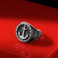 RARE PRINCE by CARAT SUTRA | Exclusive Signet Style Sailor's Anchor Ring, Sterling Silver 925 Ring | Jewellery for Men| With Certificate of Authenticity and 925 Hallmark - caratsutra