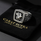 Exclusive Horse (Pegasus) Vintage Byzantine Style Signet Ring, Oxidized Sterling Silver 925 Ring | With Certificate of Authenticity and 925 Hallmark - caratsutra