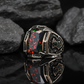 Unique Designed Turkish Style Ring with 15Ct Natural Black Fire Opal | Oxidized Ring - caratsutra