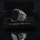 RARE PRINCE by CARAT SUTRA | Unique Designed Turkish Style Ring with Natural Black Onyx | 925 Sterling Silver Oxidized Ring | Men's Jewelry | With Certificate of Authenticity and 925 Hallmark