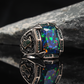 Unique Designed Turkish Style Ring with 15Ct Natural Black Fire Opal | Oxidized Ring - caratsutra