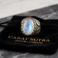 RARE PRINCE by CARAT SUTRA | Unique Designed Turkish Style Ring with Natural Rainbow Moonstone Eye | 925 Sterling Silver with Hallmark