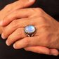 RARE PRINCE by CARAT SUTRA | Unique Designed Turkish Style Ring with Natural Rainbow Moonstone Eye | 925 Sterling Silver with Hallmark