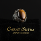 RARE PRINCE by CARAT SUTRA | Unique Designed Turkish Style Ring with Zulfiqar Sword and Natural Tiger Eye  | 925 Sterling Silver Oxidized Ring | Men's Jewelry | With Certificate of Authenticity and 925 Hallmark - caratsutra