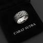 RARE PRINCE by CARAT SUTRA | Exclusive Streamline Band Ring Studded with Black Swarovski for Men, Oxidized Sterling Silver 925 Ring | Jewellery for Men| With Certificate of Authenticity and 925 Hallmark - caratsutra