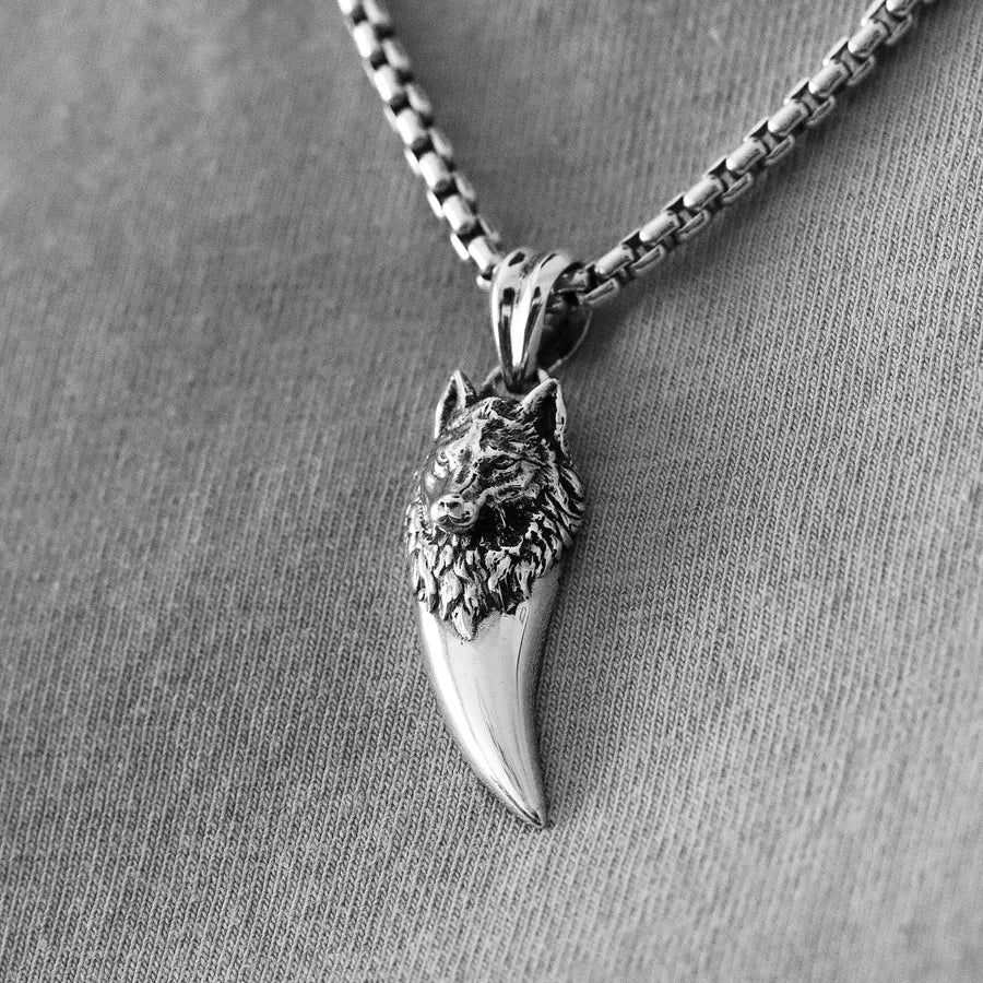 RARE PRINCE by CARAT SUTRA | Unique Designed Wolf Nail Pendant for Men | 925 Sterling Silver Oxidized Pendant | Men's Jewelry | With Certificate of Authenticity and 925 Hallmark