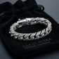 Unique 14mm wide Retro Silver Oxidized Bracelet for Men | 925 Sterling Silver Bracelet | Men's Jewelry | With Certificate of Authenticity and 925 Hallmark
