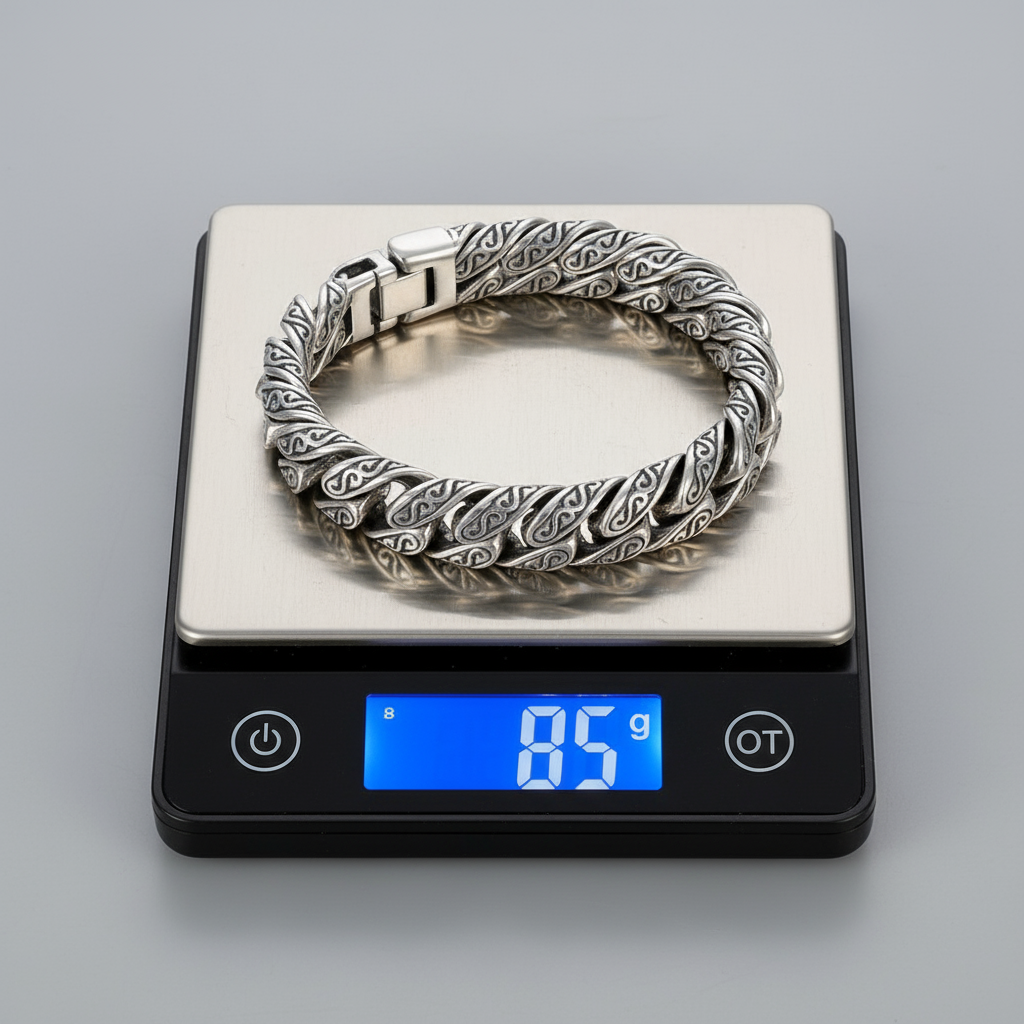 Unique 14mm wide Retro Silver Oxidized Bracelet for Men | 925 Sterling Silver Bracelet | Men's Jewelry | With Certificate of Authenticity and 925 Hallmark