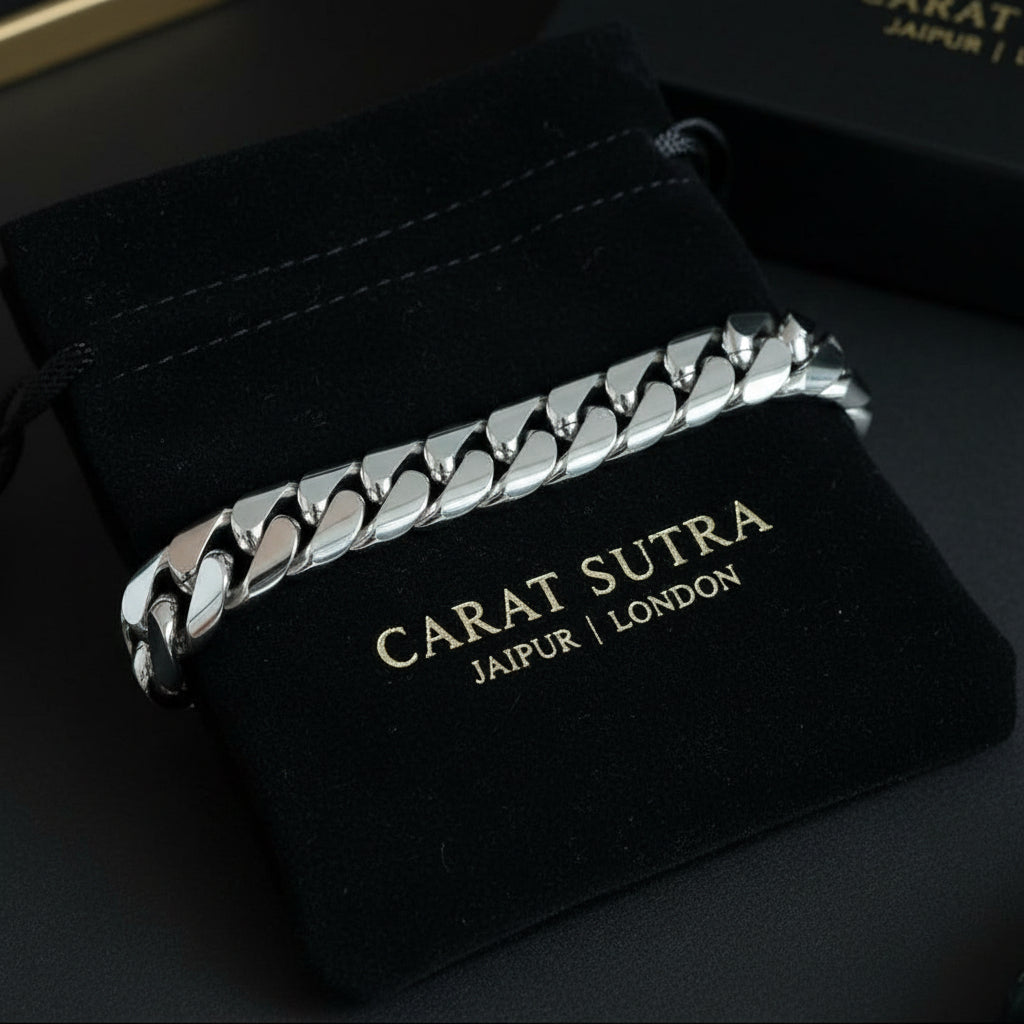 20mm Wide Solid Miami Cuban Link Bracelet | 925 Sterling Silver Chain | Men's Jewelry | With Certificate of Authenticity and 925 Hallmark