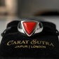 Classic  Triangular shaped 8ct Natural Red Coral (Moonga) | 925 Sterling Silver Oxidized Ring | With Certificate of Authenticity and 925 Hallmark