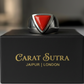Classic  Triangular shaped 8ct Natural Red Coral (Moonga) | 925 Sterling Silver Oxidized Ring | With Certificate of Authenticity and 925 Hallmark