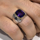 Signet Ring studded with 10ct Natural Amethyst Stone | 925 Sterling Silver with Hallmark