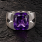 Signet Ring studded with 10ct Natural Amethyst Stone | 925 Sterling Silver with Hallmark