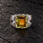Signet Ring studded with 10ct Natural Citrine Stone | 925 Sterling Silver with Hallmark