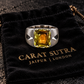 Signet Ring studded with 10ct Natural Citrine Stone | 925 Sterling Silver with Hallmark
