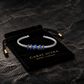 Rope Style Adjustable Cuff Bangle/kadaa studded with Blue Zircons | 925 Sterling Silver Bracelet