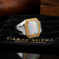 Exclusively Designed Ring with 10Ct Original Australian Opal | 925 Sterling Silver with Hallmark