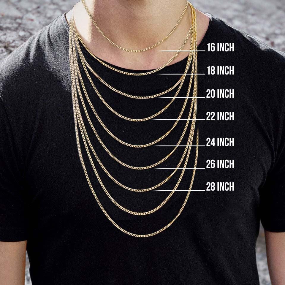 18 inch deals silver mens chain