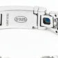 18mm Leo - Lion Retro Bracelet in Oxidised Finish studded with Blue Zircon | 925 Sterling Silver with Hallmark - caratsutra