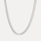 Minimalist Flat 5mm Snake Chain | 925 Sterling Silver Chain | With Certificate of Authenticity and 925 Hallmark - caratsutra