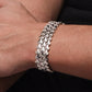 3 Row, 18mm Wide Solid Armor Bracelet Studded with/without Swarovski Diamond | 999 Sterling Silver | With Certificate of Authenticity and 925 Hallmark