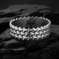 3 Row, 18mm Wide Solid Armor Bracelet Studded with/without Swarovski Diamond | 999 Sterling Silver | With Certificate of Authenticity and 925 Hallmark