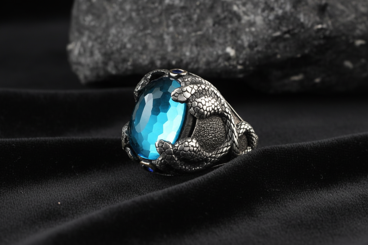 Combo for 16mm Solid Cuban Chain, Bracelet With Stones on Lock and Lion Pendant in 999 Silver white finish - caratsutra