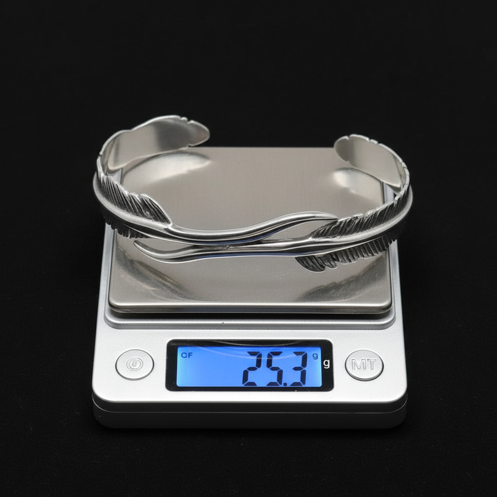 RARE PRINCE by CARAT SUTRA | Unique Adjustable Feather Style Bangle/kadaa/Handcuff for Men & Boys | 925 Sterling Silver Bracelet | Men's Jewelry | With Certificate of Authenticity and 925 Hallmark - caratsutra