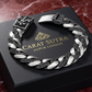 16mm wide Unique Fleur-De-Lis Black Iced Cuban Link Bracelet for Men | Dark Oxidized 925 Silver Bracelet | Men's Jewelry | With Certificate of Authenticity and 925 Hallmark - caratsutra