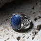 RARE PRINCE by CARAT SUTRA | Unique Designed Turkish Style Ring with Natural Moonstone | 925 Sterling Silver Oxidized Ring | With Certificate of Authenticity and 925 Hallmark