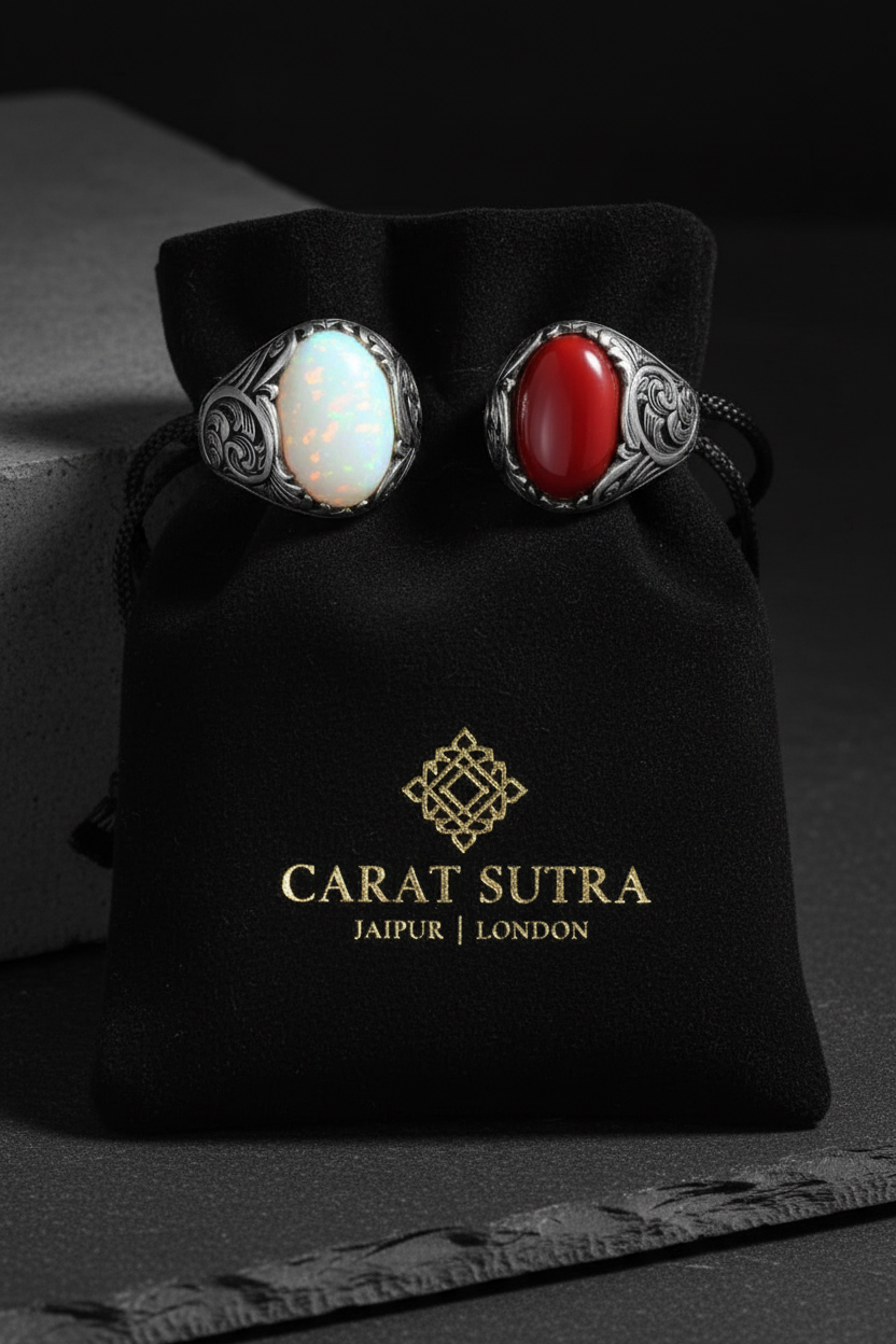 RARE PRINCE by CARAT SUTRA | Unique Designed Turkish Style Ring with Natural Moonstone | 925 Sterling Silver Oxidized Ring | With Certificate of Authenticity and 925 Hallmark