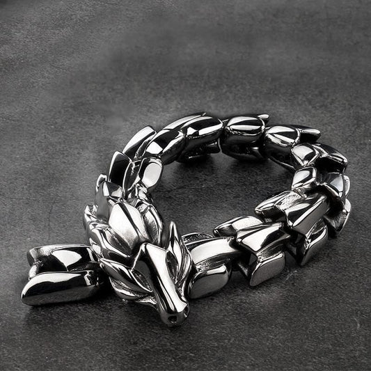 Unique Silver Dragon Bracelet | 925 Sterling Silver Bracelet | Men Jewelry | With Certificate of Authenticity and 925 Hallmark