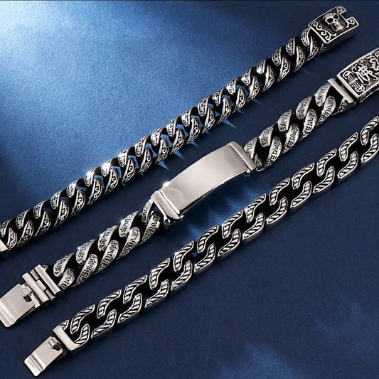 RARE PRINCE by CARAT SUTRA | Unique Retro Silver Oxidized Bracelet for Men | 925 Sterling Silver Bracelet | Men's Jewelry | With Certificate of Authenticity and 925 Hallmark