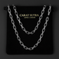 RARE PRINCE by CARAT SUTRA | Unique Vintage Artistry Ancient Oxidized Chain | 925 Sterling Silver Chain | Men's Jewelry | With Certificate of Authenticity and 925 Hallmark - caratsutra