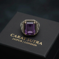 RARE PRINCE by CARAT SUTRA | Unique Designed Turkish Style Ring with Original 10Ct Amethyst | 925 Sterling Silver Oxidized Ring with Hallmark