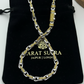 Natural Citrine Stone Studded in Unique Link Chain | 925 Sterling Silver Chain with Rhodium Plating | With Certificate of Authenticity and 925 Hallmark