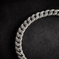 RARE PRINCE by CARAT SUTRA | 16mm Wide Solid Floral Cuban Chain link Necklace | Oxidised 925 Sterling Silver Bracelet | Men's Jewelry | With Certificate of Authenticity and 925 Hallmark