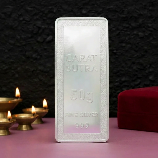 999 Purity 50g Denomination Silver Bar CSPL999P50G, with Assayer Code