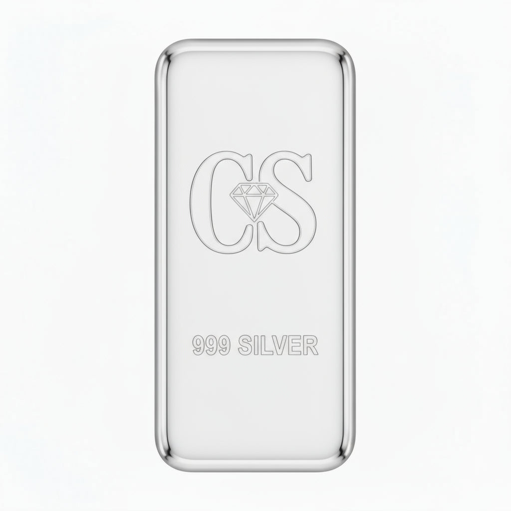 999 Purity 1 Kg Denomination Silver Bar CSPL999P1000G, with Assayer Code